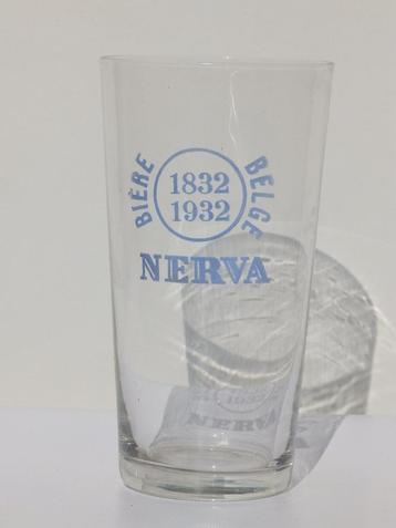 Verre Bière Belge Nerva 1832-1932 Brasserie Cavenaile Dour disponible aux enchères