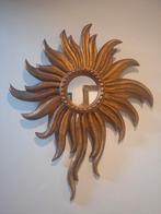 Miroir soleil 1930 étoile filante en bois - verre sorcière., Ophalen