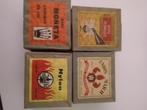 4 paquets avec 10 boîtes d'allumettes anciennes,, Ophalen, Zo goed als nieuw
