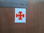 Vintage Sticker Jeruzalem kruis, Verzamelen, Stickers, Ophalen of Verzenden, Gebruikt, Overige typen