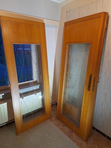 Binnendeur drieluik met geslepen glas, Ophalen, Gebruikt, Binnendeur, Vouwdeur