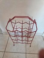 Vintage 70's metalen wijnrek., Gebruikt, Ophalen of Verzenden, Metaal, 5 tot 15 flessen