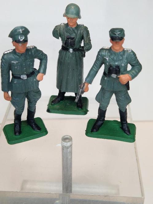 Lot de 3 Starlux Allemand no Britains, Timpo, Elastolin,..., Verzamelen, Poppetjes en Figuurtjes, Gebruikt, Ophalen of Verzenden