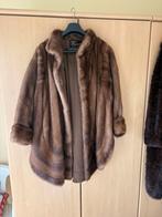 Manteau en véritable vison brun clair – coupe classique, Enlèvement, Comme neuf, Brun
