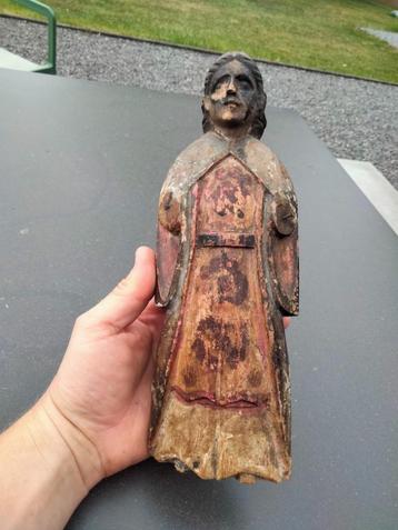 Antiek beeld hout religie religieus heilige nr 3 beschikbaar voor biedingen