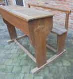 antieke schoolbank, Ophalen, Gebruikt, Bureau