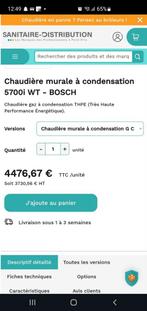 chaudière gaz condensation bosch neuve, Enlèvement, Neuf