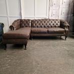Acme Classic Chesterfield Bank – Vintage Bruin, Leer, Antiek en Kunst, Ophalen