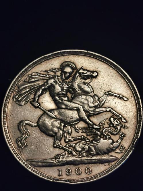 United Kingdom,Crown 1900 Victoria, LXIV, zilver mooi munt., Postzegels en Munten, Munten | Europa | Niet-Euromunten, Losse munt