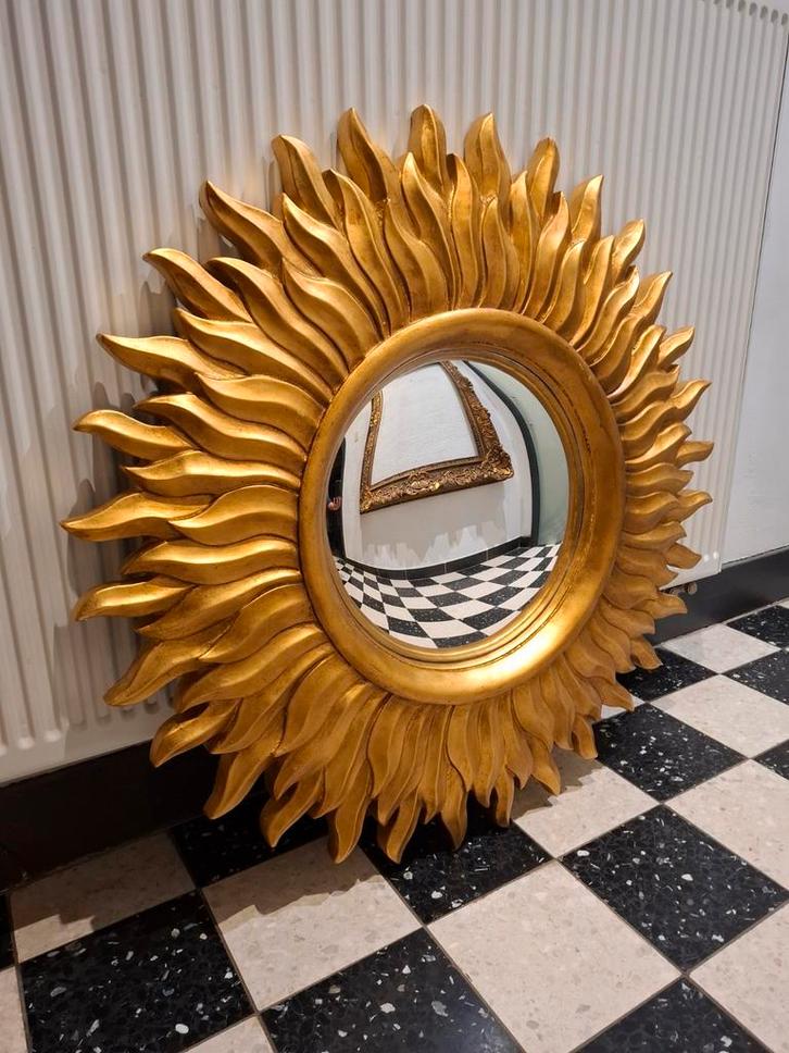 Miroir soleil 88cm verre central convexe 38cm. RARETÉ, Maison & Meubles, Accessoires pour la Maison | Miroirs, Enlèvement