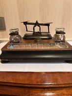 antieke ink pot met weegschaal en gewichten, Antiek en Kunst, Ophalen