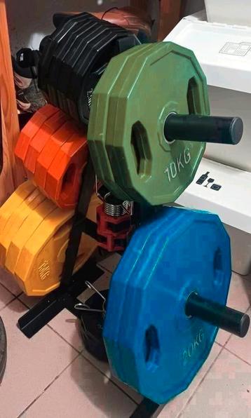 Gezocht! Olympische halter schijven van 2x10kg beschikbaar voor biedingen