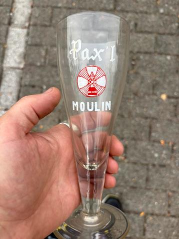 Rare verre biere pax’l moulin, Collections, Enlèvement ou Envoi, Comme neuf