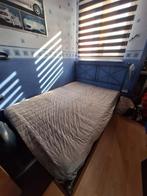 Metalen frame bed, Huis en Inrichting, Ophalen, Zwart, Tweepersoons, 140 cm