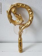 Authentieke V&D etalage Sinterklaas staf - goudkleurig, 30cm, Diversen, Verzenden