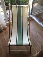 Chaises longues dont 2 avec toile de « Saint-Jean-Luz »., Ophalen, Gebruikt, Hout, Inklapbaar
