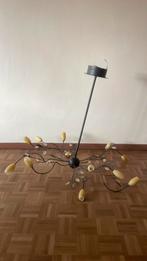Luchter met blaadjesmotief, Huis en Inrichting, Lampen | Kroonluchters, Ophalen, Zo goed als nieuw, Glas