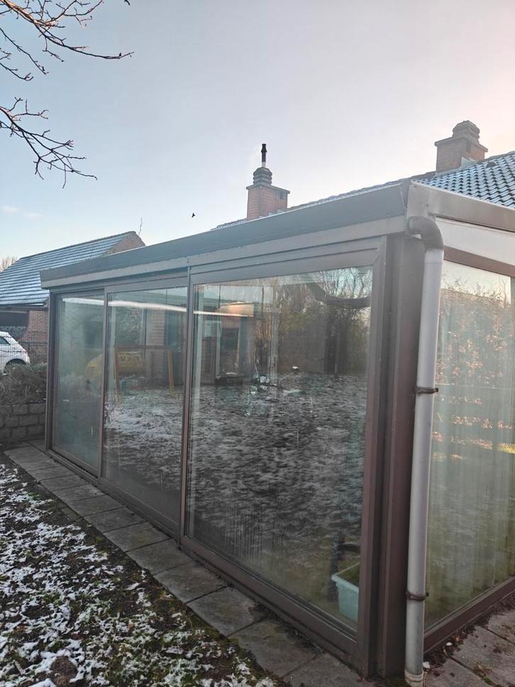 Aluminium Veranda (te demonteren), Jardin & Terrasse, Serres, Utilisé, Aluminium, Verre, Enlèvement