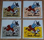 Kuifje reeks 4 stickers Color Star Benelux 1992 Hergé Tintin, Comme neuf, Tintin, Image, Affiche ou Autocollant, Enlèvement ou Envoi