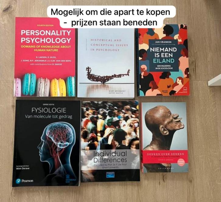 Psychologie boeken UGent 2de semester, Boeken, Psychologie, Zo goed als nieuw, Ophalen
