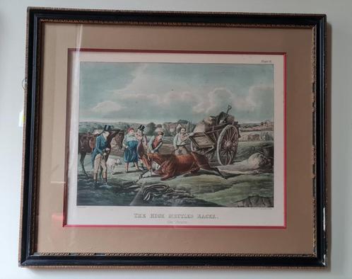 Unieke Racehorse aquatint Henry Alken, Antiek en Kunst, Kunst | Etsen en Gravures, Ophalen of Verzenden