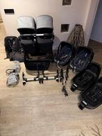 Bugaboo donkey twin kinderwagen met maxi cosi set, Kinderen en Baby's, Bugaboo, Ophalen, Kinderwagen, Luchtbanden