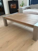 Table de salon en chene et acier, Maison & Meubles, Enlèvement, Comme neuf