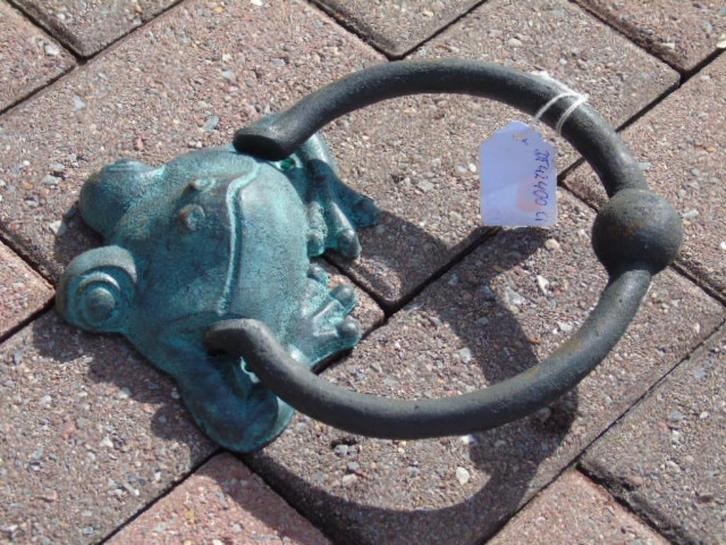 klopper, deurklopper in gietijzer, kikker, deurbel..., Tuin en Terras, Tuinwanddecoratie, Nieuw, Ophalen