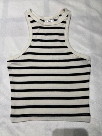 Top met witte en zwarte voering, maat XS EUR / H&M Divide beschikbaar voor biedingen