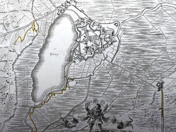 Kaart van St Guilain uit 1746 (originele gravure) beschikbaar voor biedingen