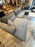 Grote Hoekzetel grijs stof met bedfunctie nieuw 750 euro !!!, Huis en Inrichting, Ophalen, Zo goed als nieuw, Stof