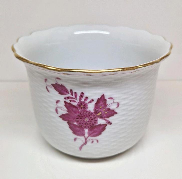 Herend cachepot Apponyi raspberry decor, Hongarije 20e eeuw., Antiek en Kunst, Antiek | Porselein, Ophalen of Verzenden