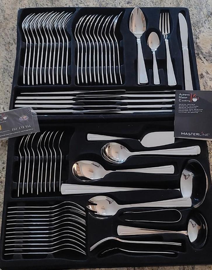 Ensemble de couverts en acier inox 18/10 Masterline  complet, Maison & Meubles, Cuisine | Couverts, Neuf, Ensemble de couverts