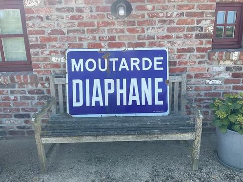 DIAPHANE MOUTARDE emaillebord, Collections, Marques & Objets publicitaires, Utilisé, Panneau publicitaire, Enlèvement ou Envoi