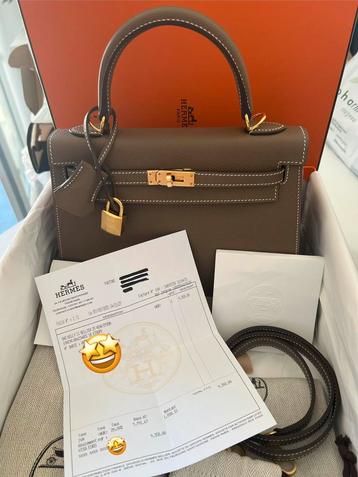Hermes Kelly 25 verkochte Epsom Eppo GHW beschikbaar voor biedingen