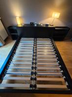 Ikea Malm tweepersoonsbed 160x200, Lattoflex boxsprings, Huis en Inrichting, Ophalen, Gebruikt