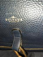 Delvaux, grote donkerblauwe handtas, Handtassen en Accessoires, Overige merken, Blauw, Gebruikt, Leer