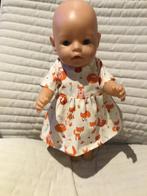 64. Babyborn: Nieuw ecru jurkje met vosjes, Ophalen of Verzenden, Nieuw, Babypop