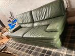 Canapé cuir vert, 2 ou 3 personnes, Huis en Inrichting, Zetels | Zetels, Ophalen, Gebruikt, Driepersoons, Leer