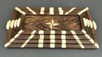 set/4 dienbladen, platteau's, Congo 1950s, Antiek en Kunst, Ophalen of Verzenden