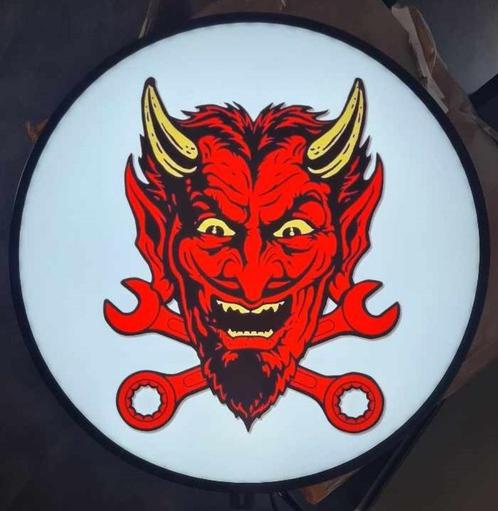 Duivel Devil decoratie verlichting USA reclame lamp mancave, Verzamelen, Merken en Reclamevoorwerpen, Nieuw, Lichtbak of (neon) lamp