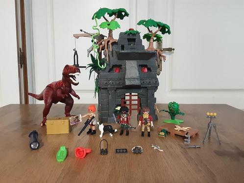PLaymobil groot dino basiskamp met zaklamp - als nieuw, Kinderen en Baby's, Speelgoed | Playmobil, Zo goed als nieuw, Complete set