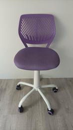 Chaise de bureau à roulettes pour enfants, Ophalen, Gebruikt, Paars, Bureaustoel