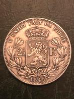 België 2 1/2 frank 1849 Leopold I, Zilver, Ophalen of Verzenden, Losse munt, Zilver