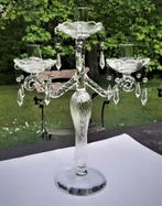 Kristal kaarsen kandelaar, Overige materialen, Gebruikt, 25 tot 50 cm, Ophalen of Verzenden