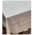 Nappe XL + 8 serviettes en dentelle ovale brodée de fleurs, Enlèvement ou Envoi, Neuf, Ovale, Intérieur