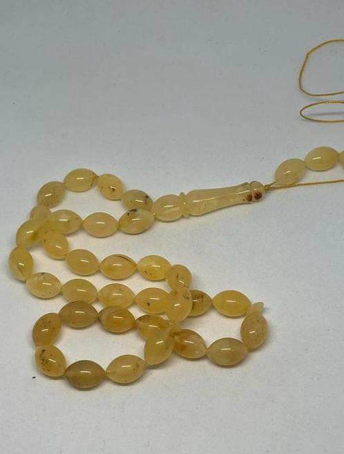 Unieke tesbih , Misbaha , gebedskralen , subḥa, met amber, Handtassen en Accessoires, Kettingen, Nieuw, Zilver, Overige kleuren