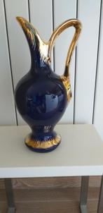 Vergulde cobalt blue vintage kruik, Ophalen