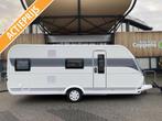 Hobby De Luxe 545 KMF GRATIS MOVER OF VOORTENT!, Caravans en Kamperen, Hordeur, Bedrijf, 5 tot 6 meter, Vast bed