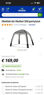 Tente de fête Obelink Air Shelter 250x250, Enlèvement